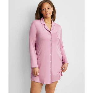 State of Day XL Purple Button-Down Super Soft Long-Sleeved Sleepshirt NWT